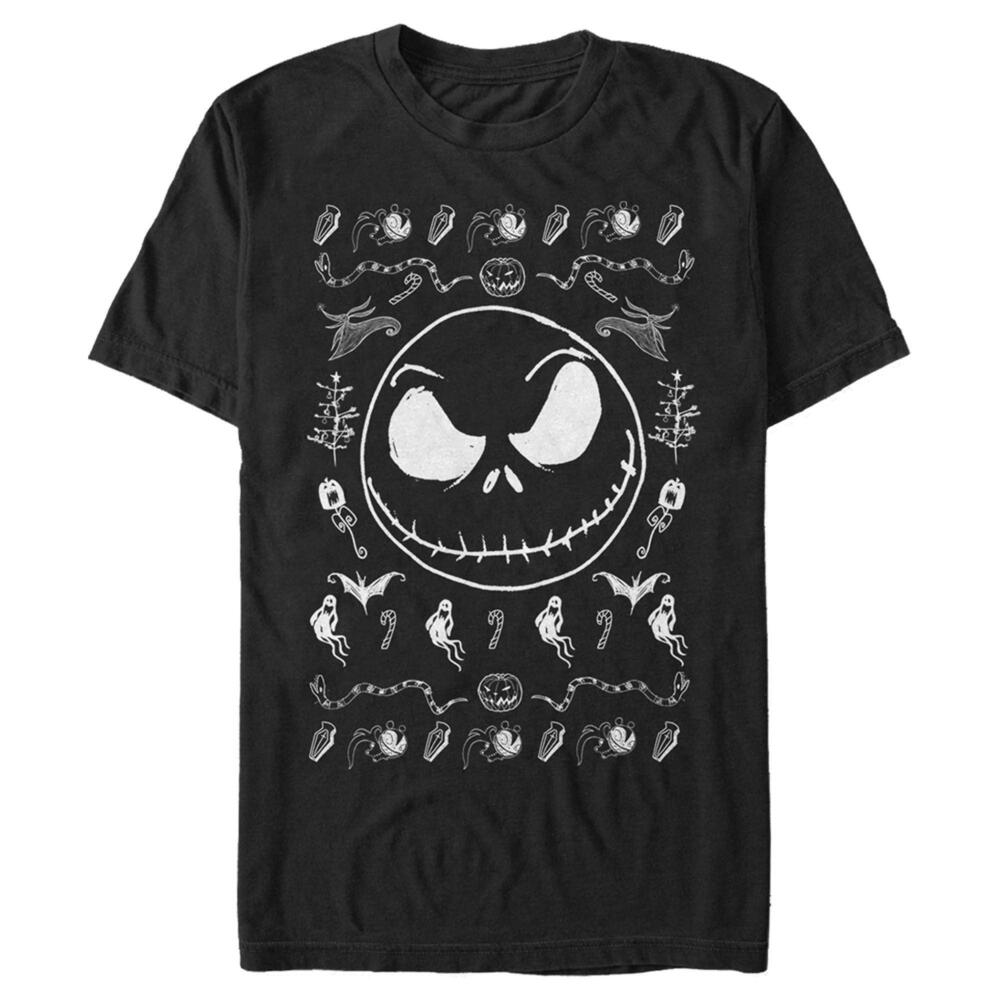 Mens The Nightmare Before Christmas Halloween Jack Skellington Print Tshirt